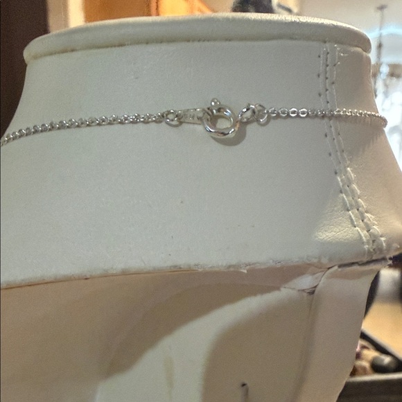 Elegant Silver and Blue Cross Necklace - Picture 2 of 3